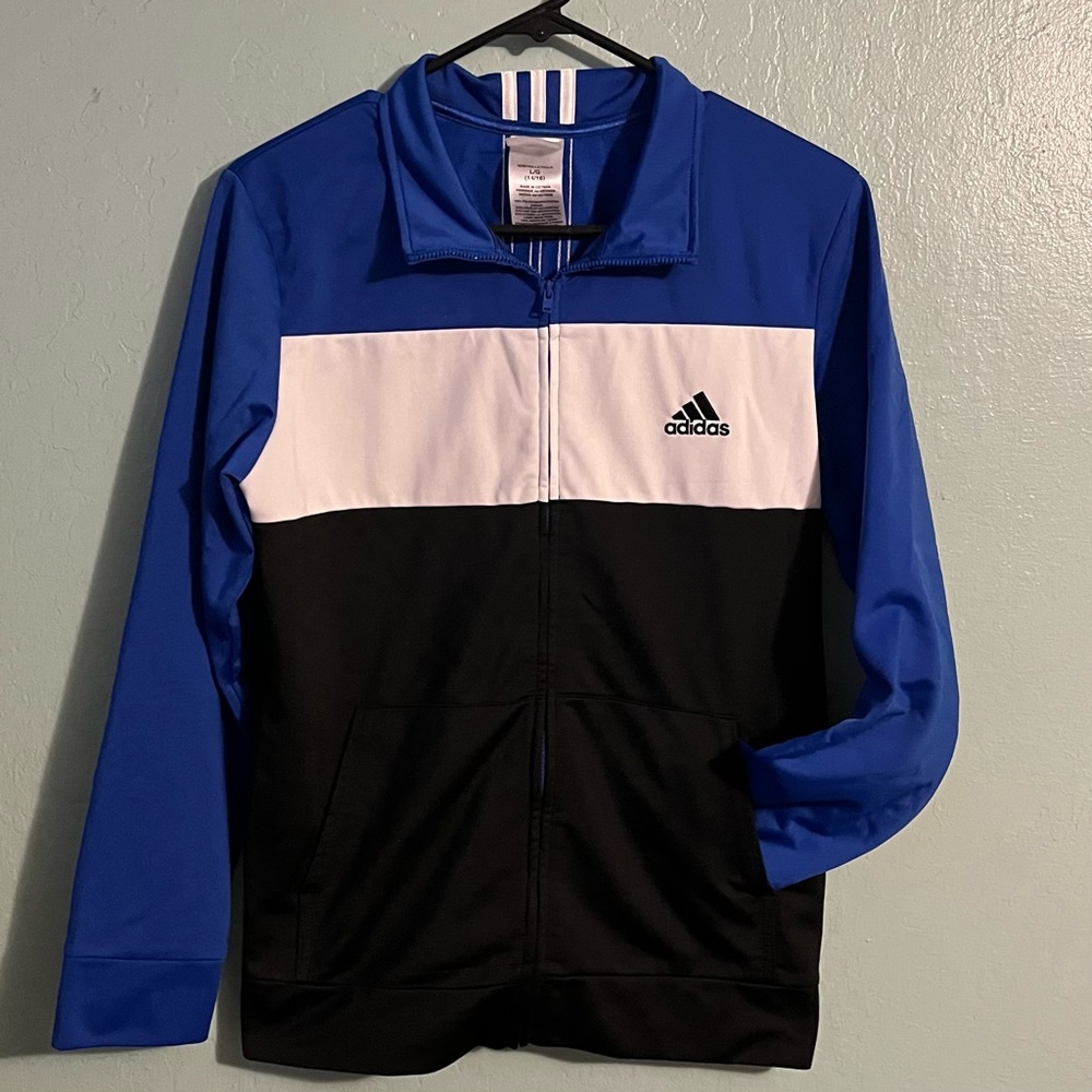 • ADIDAS • Bold Tricot Full Zipper Youth Jacket